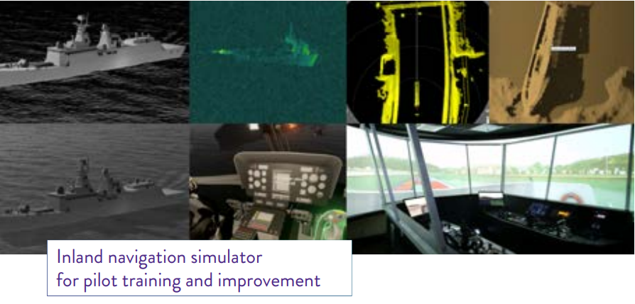 Inland navigation simulator for pilot training and improvement