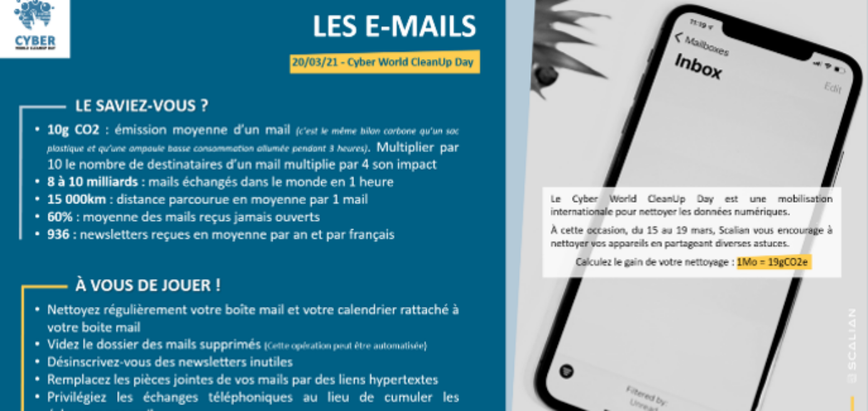 Affiche lors du Cyber Clean Up Day chez Scalian